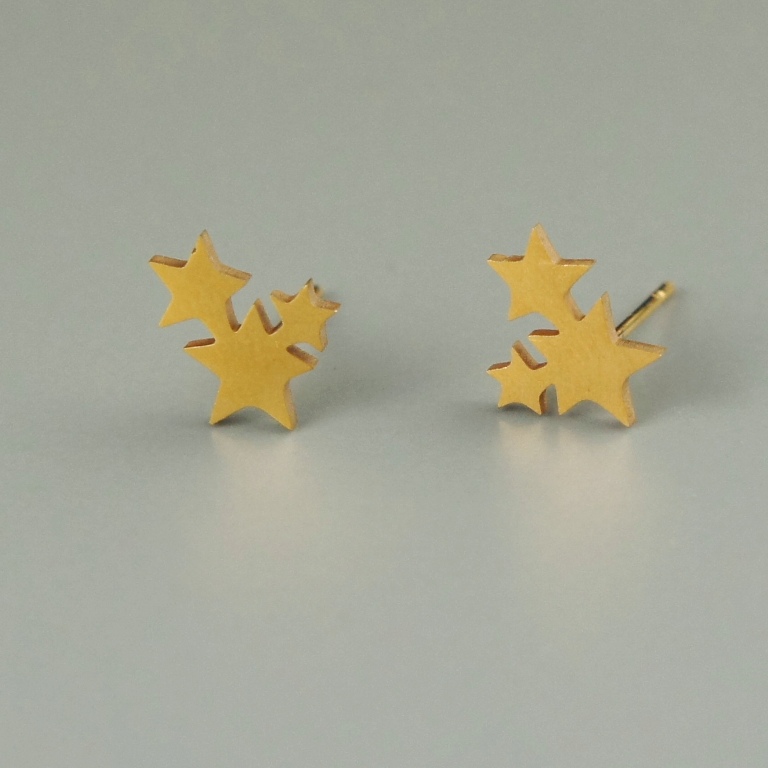 Gold star earrings - Zigi Jewellery 